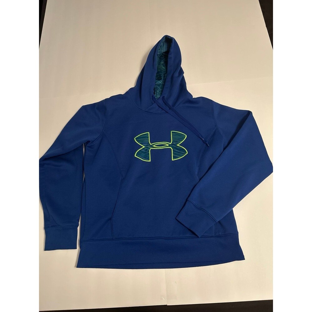 Under Armour Boys’ Royal Blue & Neon Yellow Graphic Hoodie Size Large (14-16)
